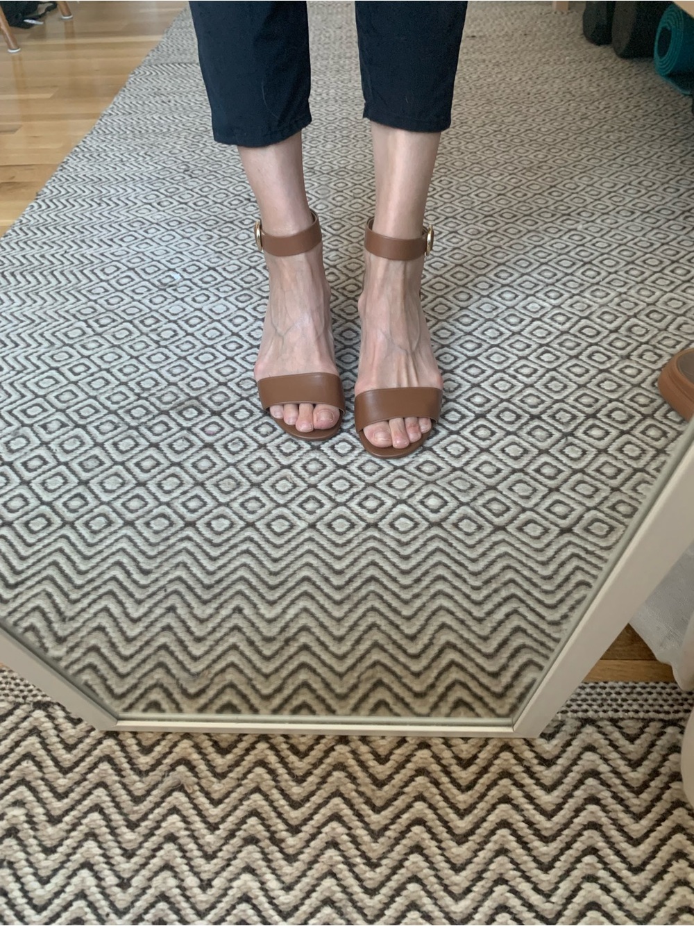 Michael Kors Brown Leather Ankle-Strap Heels